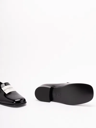 Givenchy Black Patent Leather Tuxedo Loafers Women