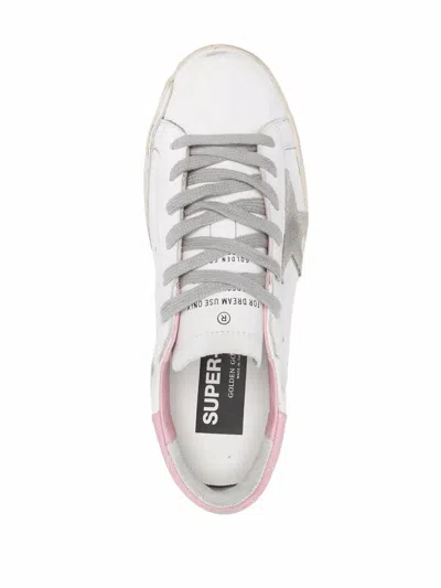 Golden Goose Women "super Star" Leather Upper And Heel Suede Star And Spur Cream Sole