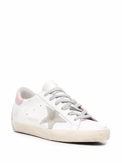 Golden Goose Women "super Star" Leather Upper And Heel Suede Star And Spur Cream Sole