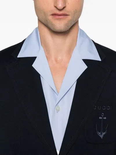 Gucci Long Sleeve Blazer In Black