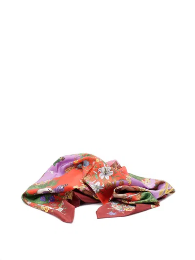 Gucci Women Allover Floral Print Silk Carré