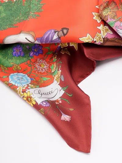 Gucci Women Allover Floral Print Silk Carré