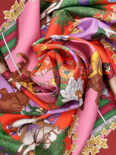 Gucci Women Allover Floral Print Silk Carré