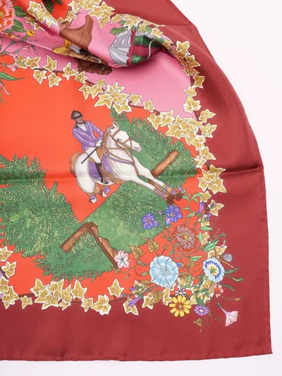 Gucci Women Allover Floral Print Silk Carré
