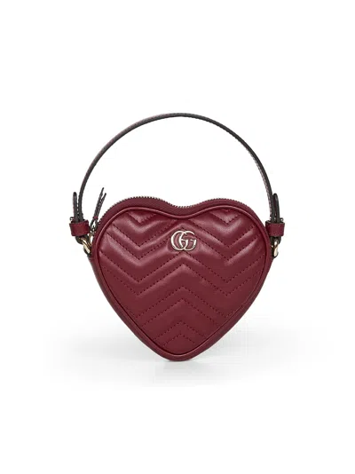 Gucci Women Burgundy Gg Marmont Mini Bag