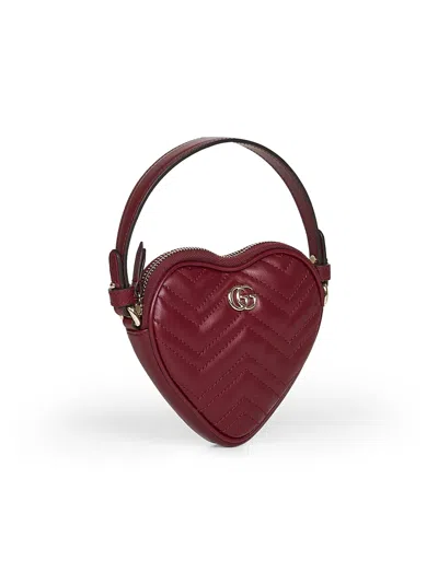 Gucci Women Burgundy Gg Marmont Mini Bag