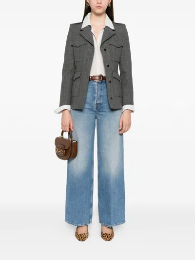 Gucci Women Wide-leg Denim Jeans