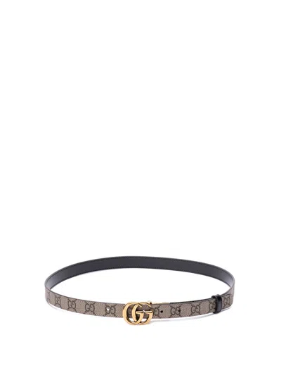 Gucci Women `gg Marmont` Reversible Thin Belt