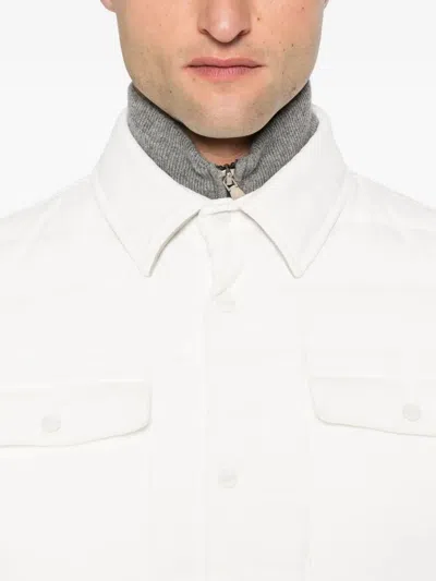 Herno Quilted Flap-pocket Jacket In White