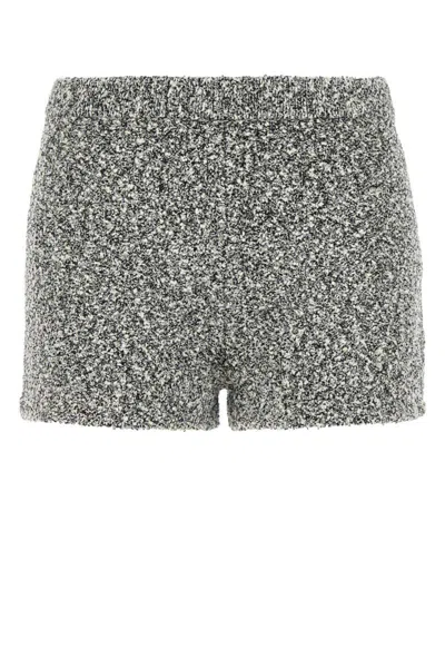 Tory Burch Tweed Speckled Shorts In Gray