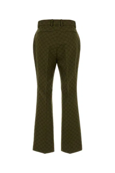 Gucci Tailored Canvas Gg Trousers