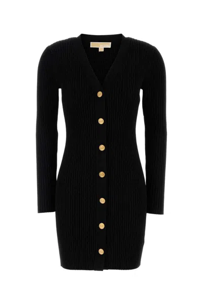Michael Kors Black Stretch Viscose Blend Dress In Black