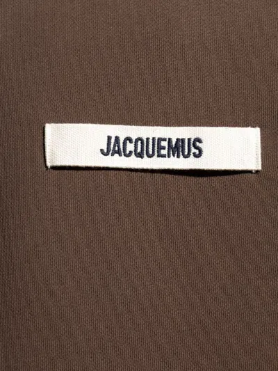 Jacquemus Gros Grain Hooded Sweatshirt In Brown