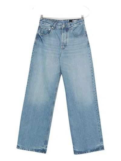 Jacquemus Denim Trousers With Belt Loops In Blue