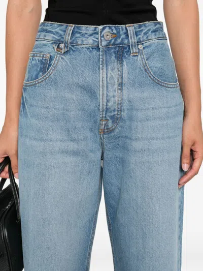 Jacquemus Denim Trousers With Belt Loops In Blue