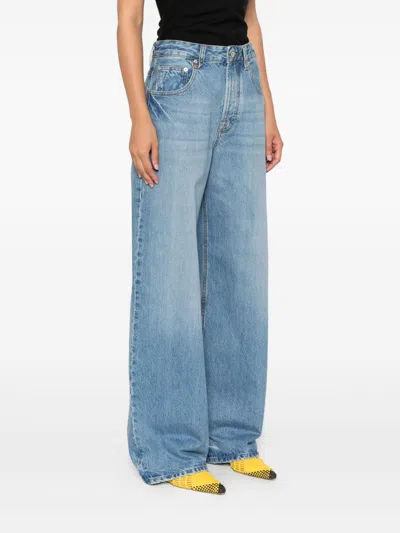 Jacquemus Denim Trousers With Belt Loops In Blue