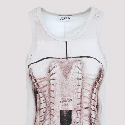 Jean Paul Gaultier Printed Ribbed Top Women