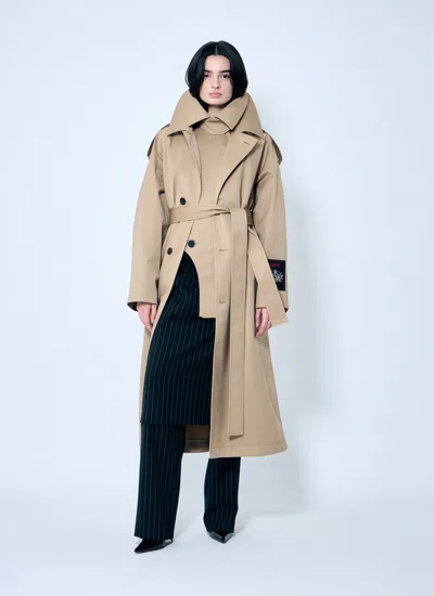 Jean Paul Gaultier Women Deconstructed Cotton-twill Trench Coat