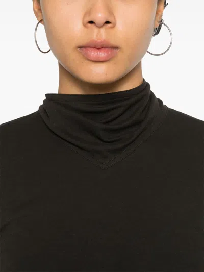 Lemaire Women Cotton Turtle-neck Sweater In Black