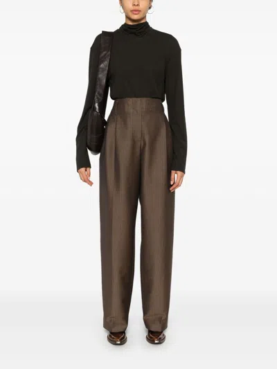 Lemaire Women Cotton Turtle-neck Sweater In Black