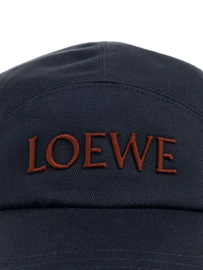 Loewe Men Logo Cotton Baseball Cap