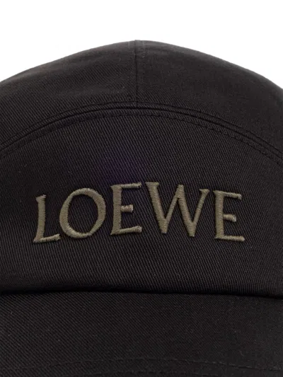 Loewe Men Logo Cotton Baseball Cap