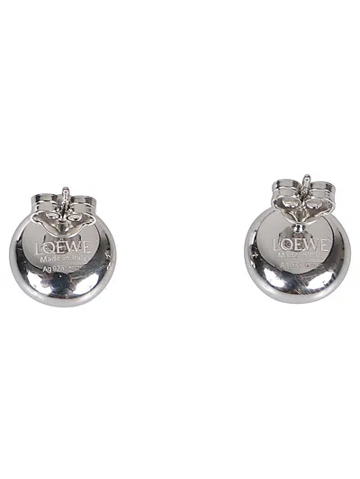 Loewe Women Anagram Pebble Silver Earrings