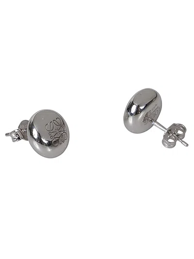 Loewe Women Anagram Pebble Silver Earrings