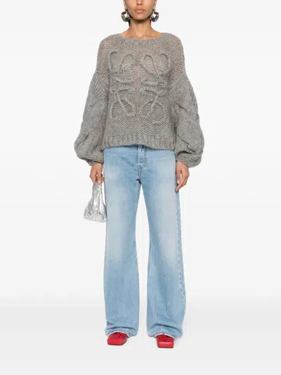 Loewe Women Anagram Wool Blend Sweaater