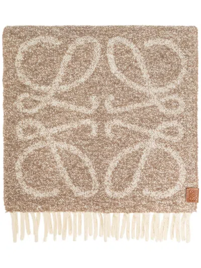 Loewe Women Anagram Wool Scarf