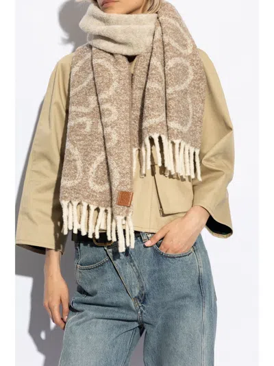 Loewe Women Anagram Wool Scarf