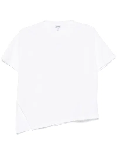 Loewe Women Asymmetric T-shirt In White