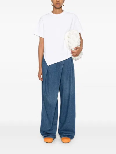 Loewe Women Asymmetric T-shirt In White
