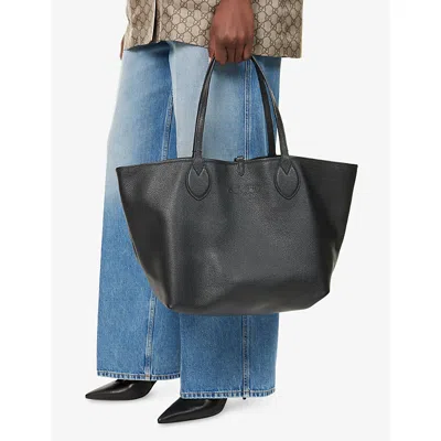 Gucci Womens Black/beige Ebony Totissima Reversible Leather Tote Bag