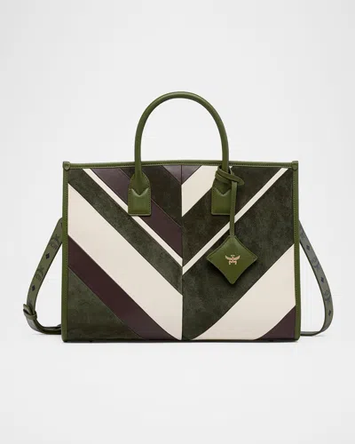 Mcm Munchen Mega Large Leather Tote Bag