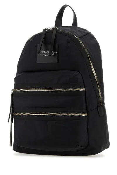 Marc Jacobs Women Black Nylon The Biker Medium Backpack In Black
