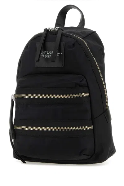Marc Jacobs Women Black Nylon The Biker Medium Backpack In Black