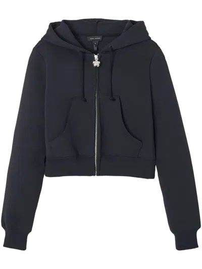 Marc Jacobs Women's Cotton Cropped Hoodie In Black