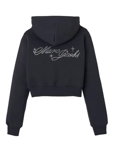 Marc Jacobs Women's Cotton Cropped Hoodie In Black