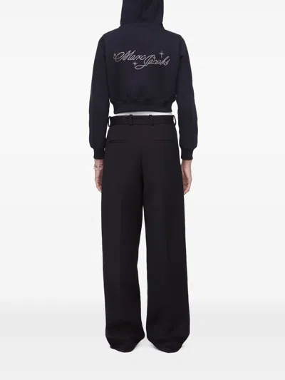 Marc Jacobs Women's Cotton Cropped Hoodie In Black