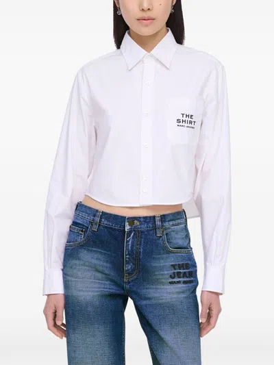 Marc Jacobs Women Cotton Cropped Shirt In White