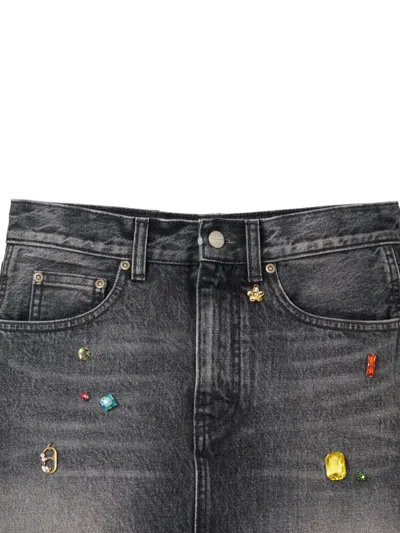Marc Jacobs Women's Denim Midi Skirt In Black