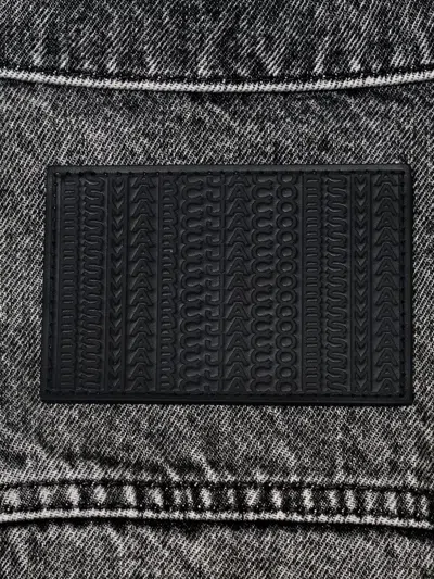 Marc Jacobs Black The Charm Shrunken Trucker Jacket In Gray