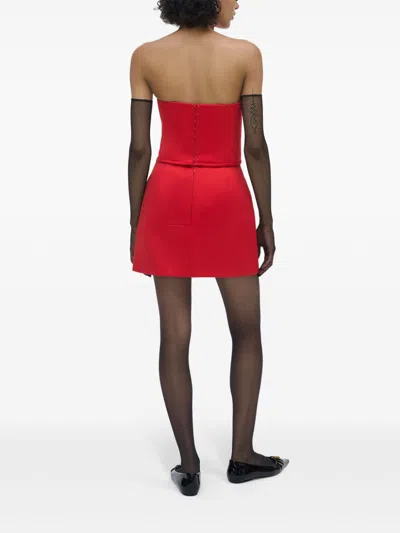 Marc Jacobs Red The Duchess Satin Rose Corset In Red