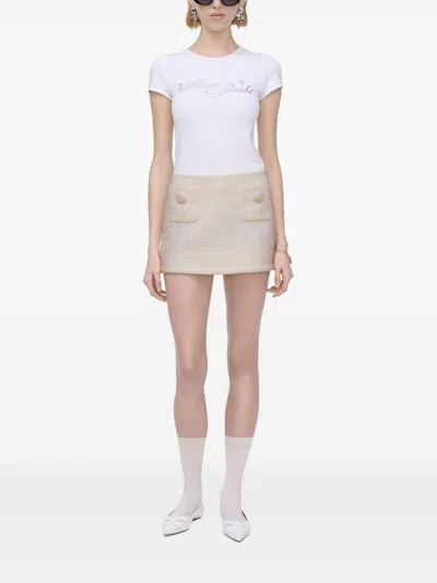 Marc Jacobs Women's Tweed Mini Skirt In Pink