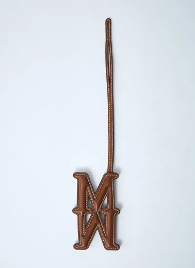 Max Mara Women Logo Embossed Leather Keyring