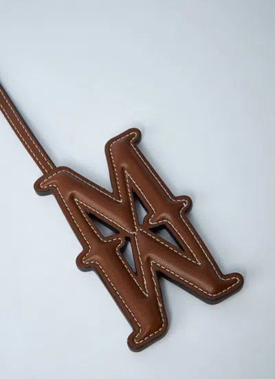 Max Mara Women Logo Embossed Leather Keyring