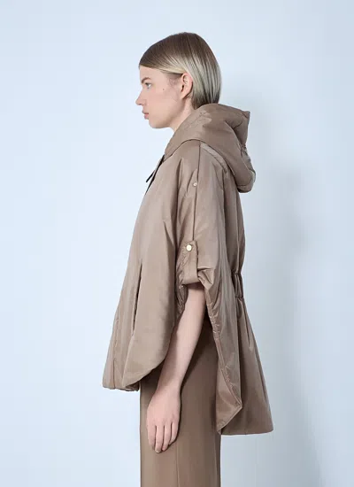 Max Mara Women Oversized Nylon Jacket In Neutral