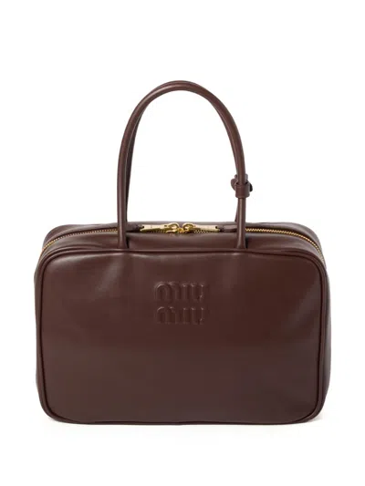 Miu Miu Women Beau Large Leather Handbag
