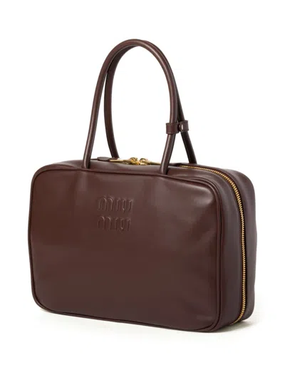 Miu Miu Women Beau Large Leather Handbag